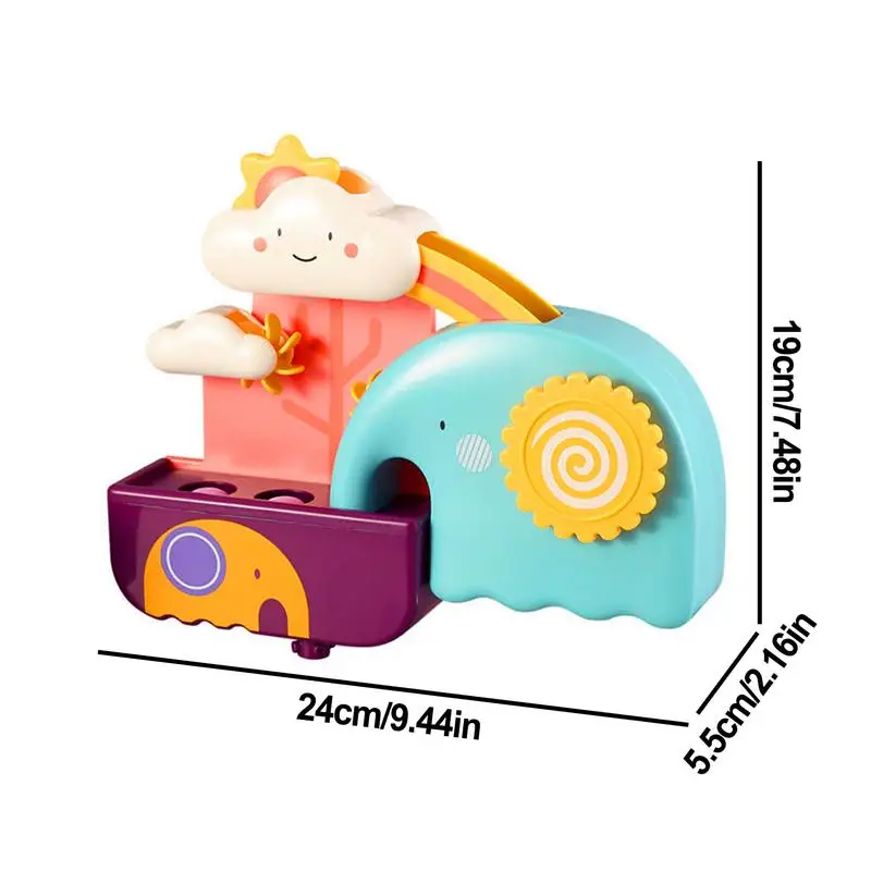 Water Slide Bathtub Toys Cute Cloud Bath Toys For Babies No Hole Floating Squirting Toys Interactive Toddler Bath Swimming Pool