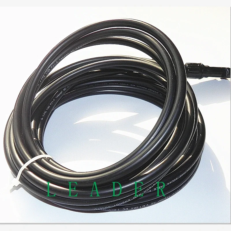 20 pcs /Lot 5 Meter 4 mm2 Solar Mounted PV Connector with 12 AWG 17FT Solar Extension Cable With Connector  LJ0168