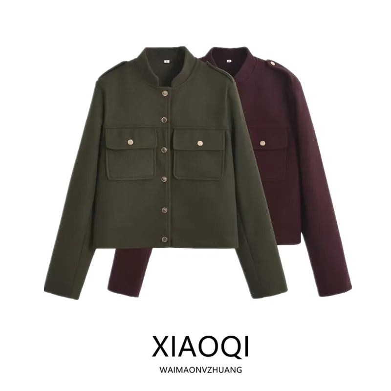 

Autumn Winter New Sle Women's Soft ort Jaet Versatile Design 2024 Faion Straight Cut Regular Thin Other Material...