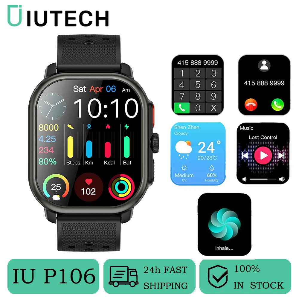 IUTECH P106 Smart Watch for Men Women 2024 2.06