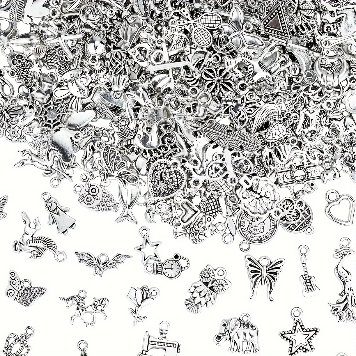 

30 г/1,05 унции, ассорти, ретро-сплав, разнообразные стили, подвески для браслетов DIY, для изготовления ювелирных изделий — аксессуары для творчества