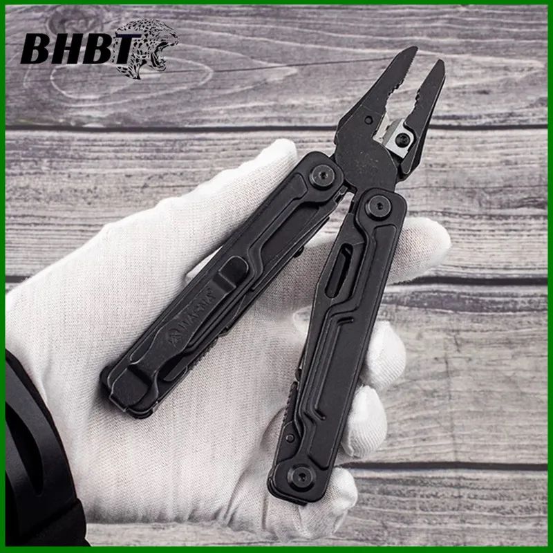 BHBT Ark Tool Pliers Steel Handle Black Stone Washed Copper Gasket CNC Precision Carving Camping Home Emergency Equipment