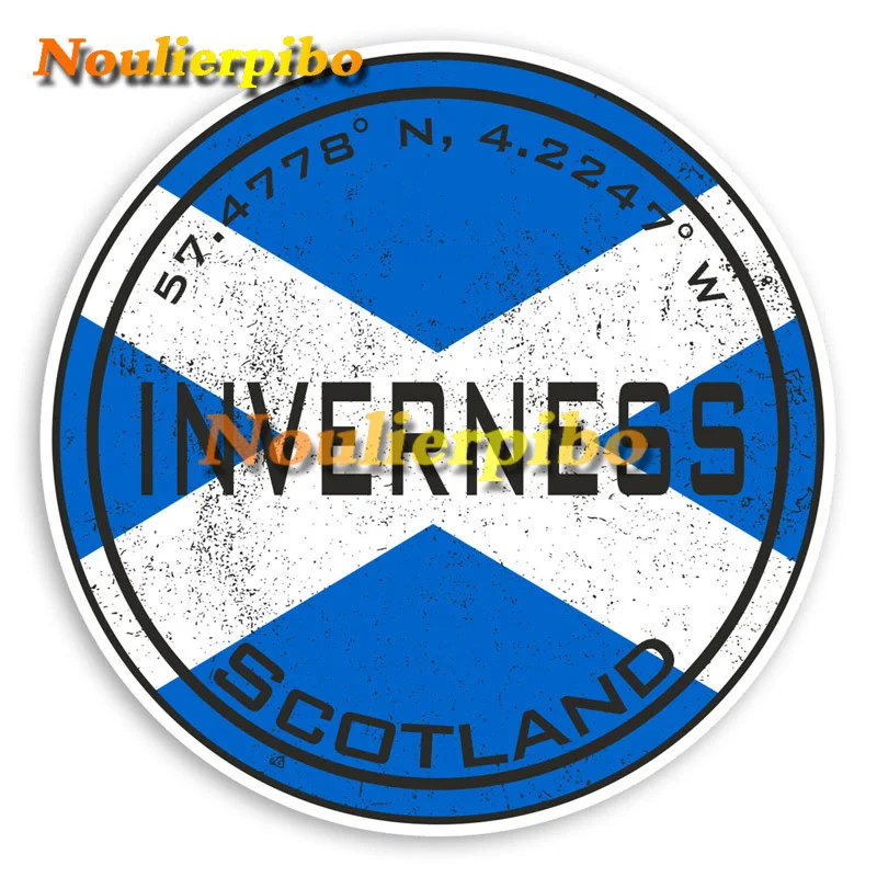Creative Inverness Scotland Vinyl Car Sticker Highland Flag PVC Car Motorcycle Helmet Trolley Case Laptop Phone Decal
