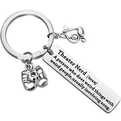 Theater Nerd Gifts Musical Theatre Keychain Funny Theater Gifts Broadway Theater Gifts Theatre Lover Gifts