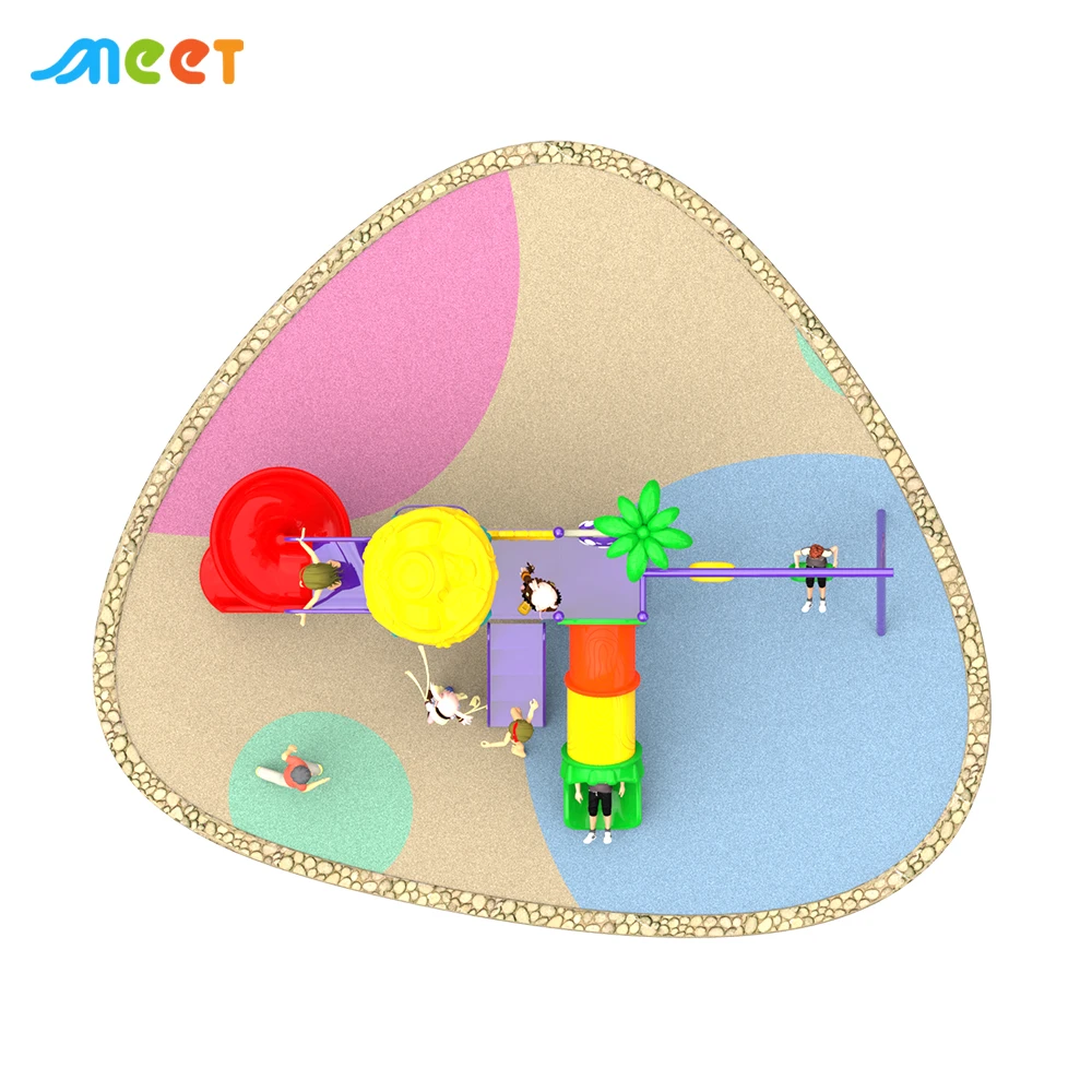مرافق الشريحة الخارجية التجارية المخصصة كبيرة الحجم ومرافق ملعب الشريحة البلاستيكية للأطفال2026