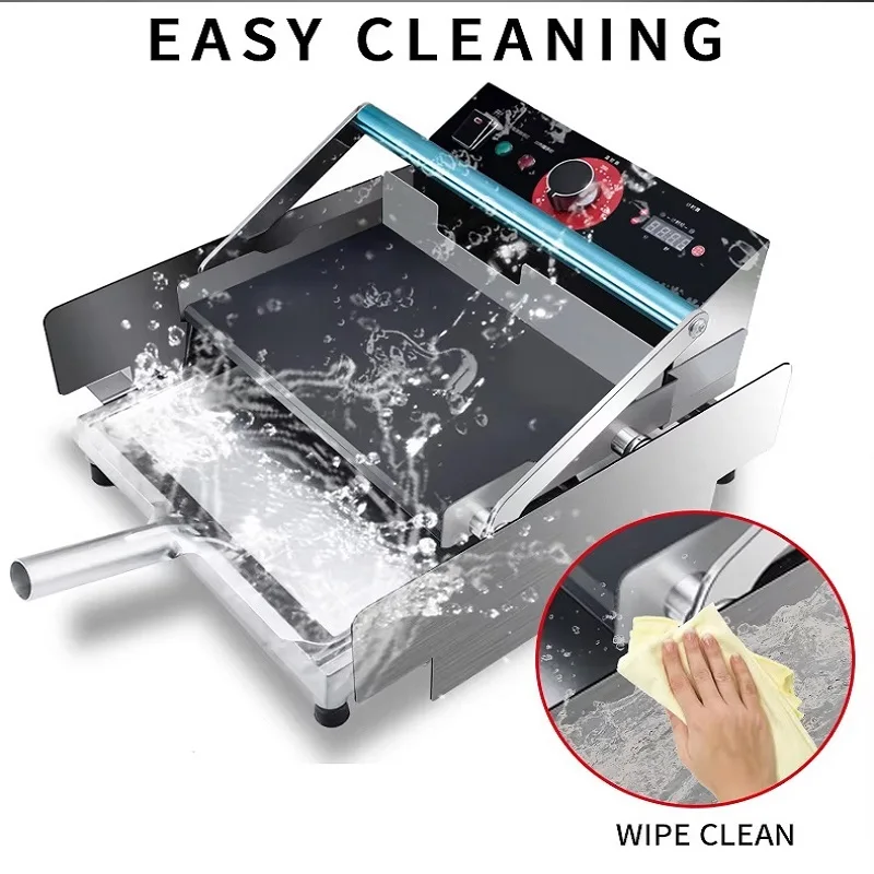 Máquina de plancha para hornear hamburguesas, bistec, horno eléctrico comercial para hornear hamburguesas, parrilla para pan, lote de doble capa, sándwich para bollos T