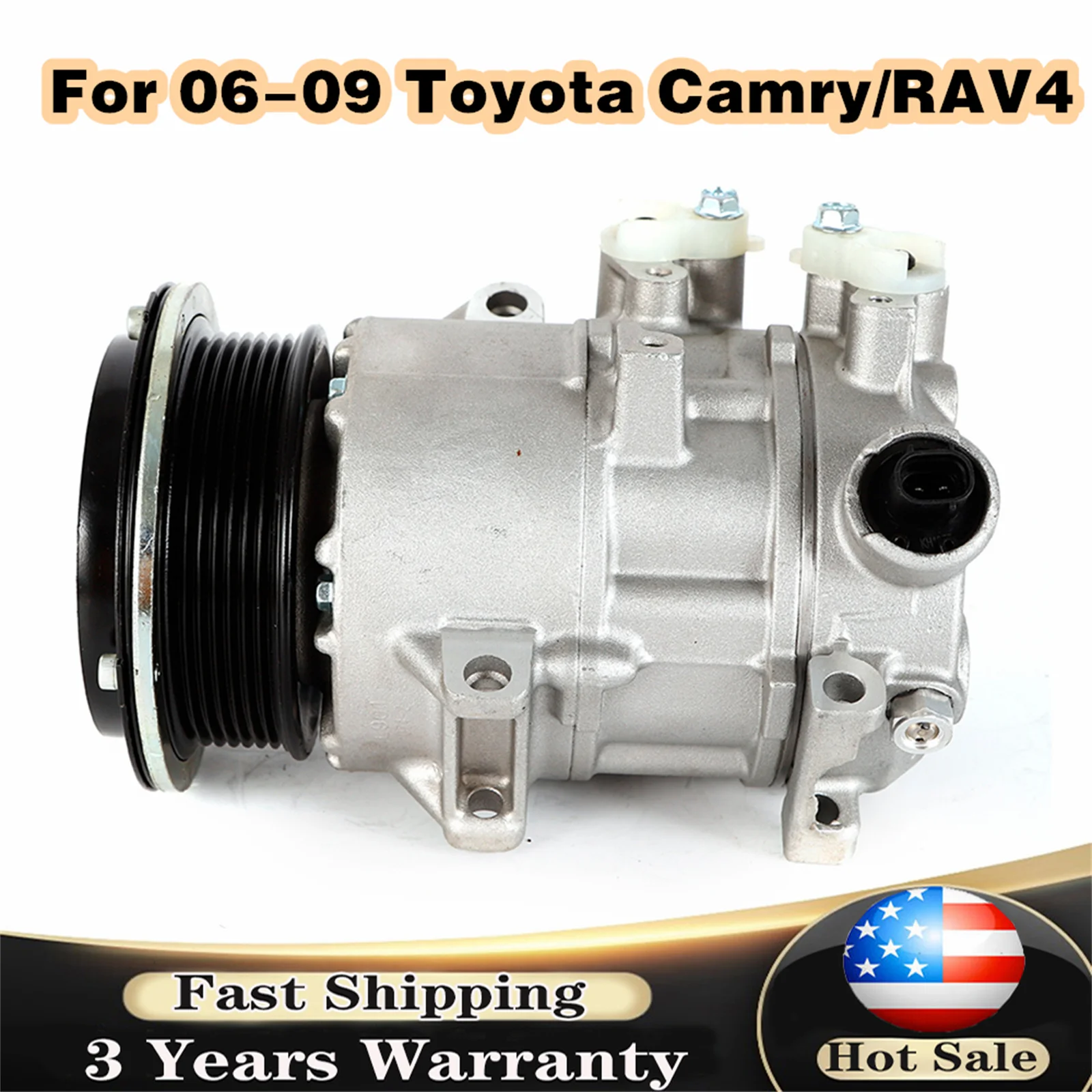 

CAR Air Conditioner Ac Compressor For Toyota Camry 2.4L 2007-2009 RAV4 2.4L 2006-2008 8831006240 CO11178JC 471-0613 4472601208