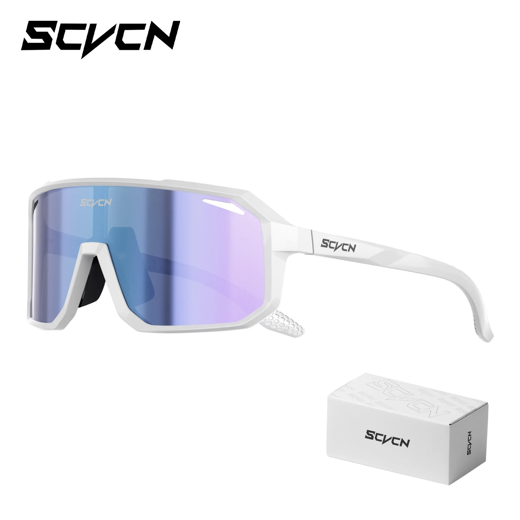 SCVCN Trendige Fahrradbrille, modische Sonnenbrille, MTB-Fahrradbrille, Campingbrille, UV400-Schutzbrille für Herren und Damen