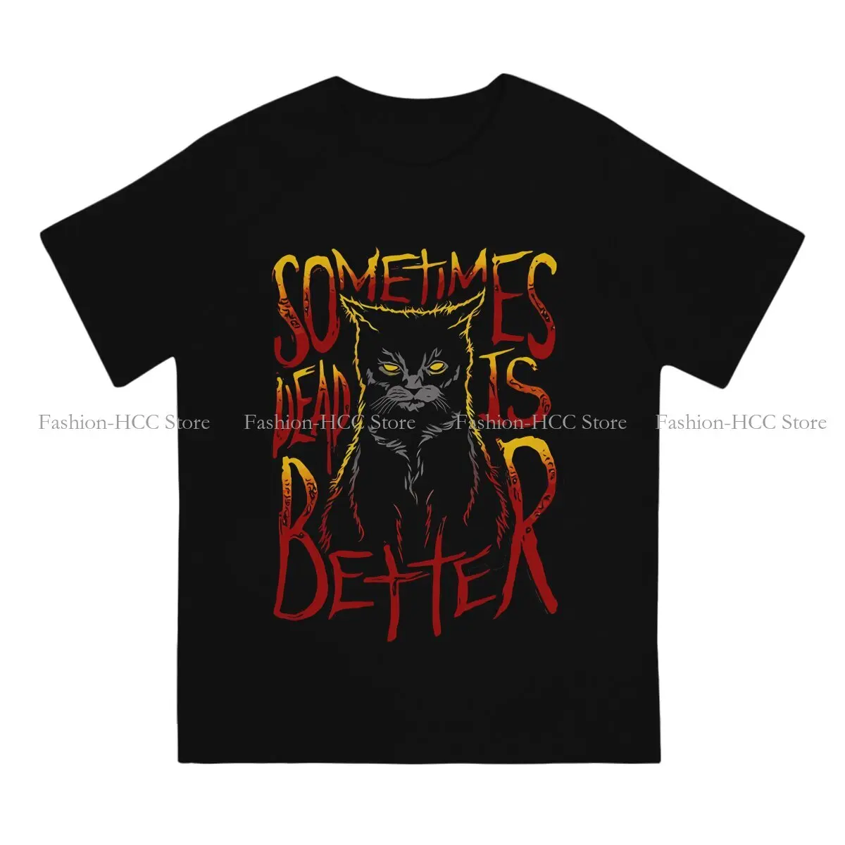 Pet Sematary Movie Stephen King Round Collar TShirt Black Cat Fabric Classic T Shirt Man's Tops New Design