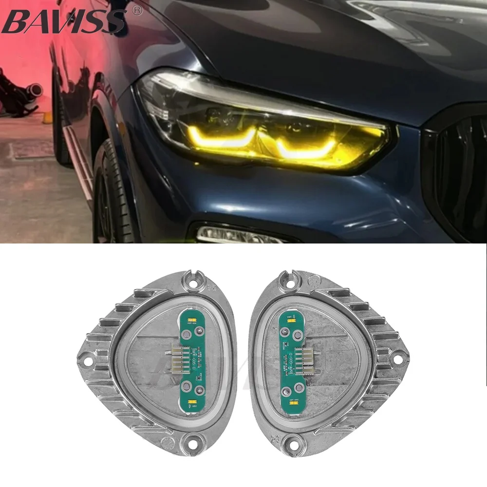 

BAVISS Yellow CSL DRL LED module 63119477985 For BMW G05 X5 G06 X6 Refit Led Headlight Daytime Running Light Yellow Angel Eyes