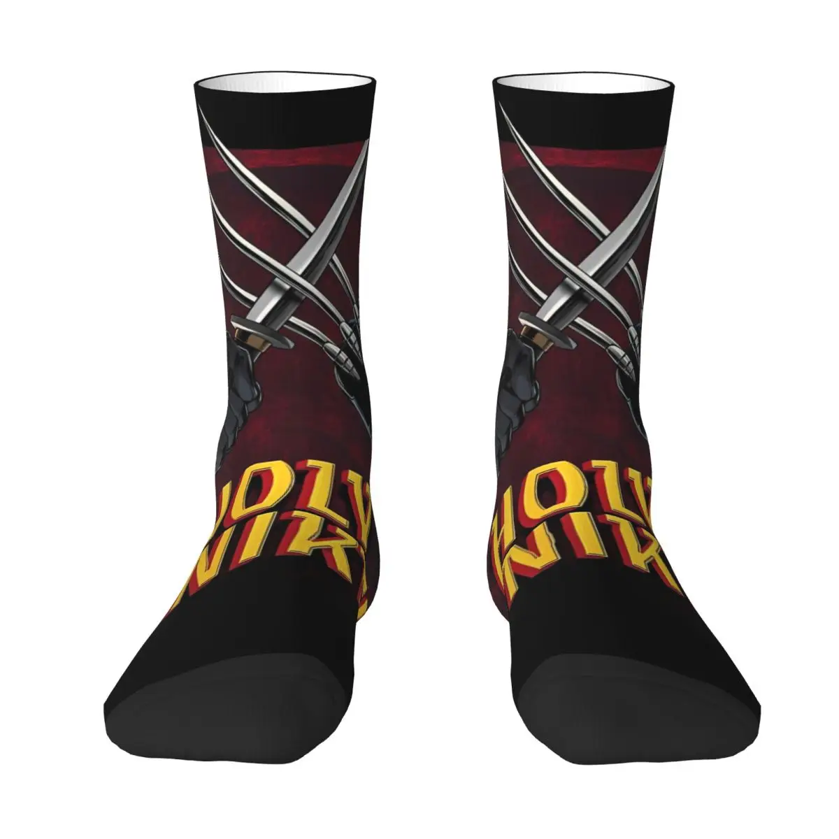 Deadpool & Wolverine Claws Sword Holy Snikt Socks Men Women Socks Hip Hop Spring Summer Autumn Winter Middle Tube Socks