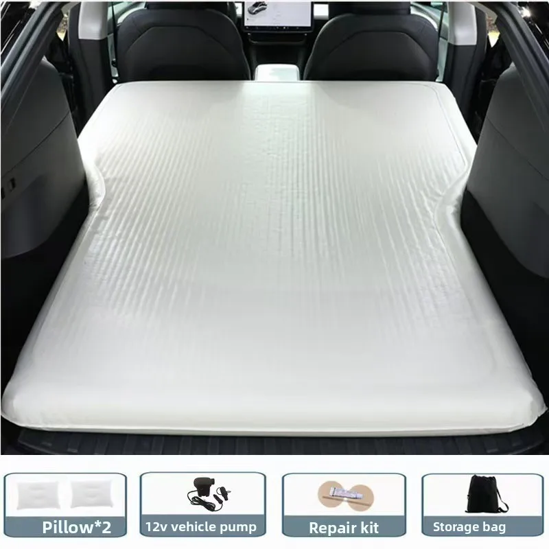 Brushed air mattress car air mattress bed, backup electric pump travel camping self-driving sleeping mat