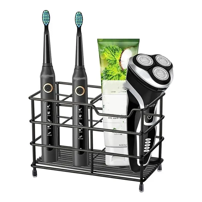Stainless Steel Toothbrush Holder Space Saving Freestanding Design No Installation Needed for Bathroom Vanity Set Supply