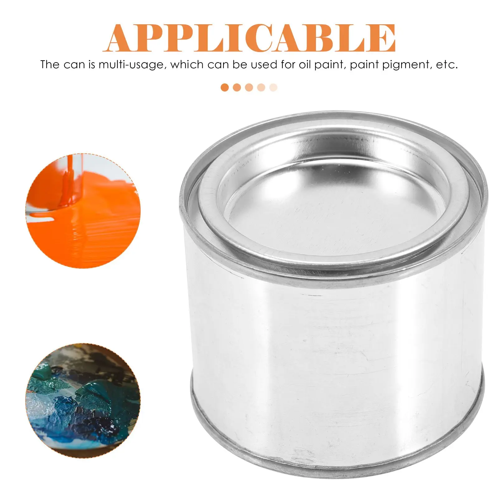 10 Pcs Paint Containers for Leftover Multipurpose Metal Can Empty Cans Oil Sealing with Lids Handheld Craft