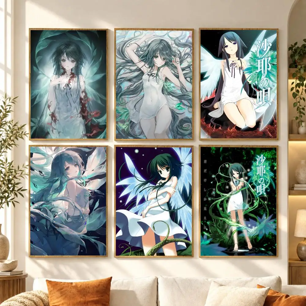Horror Game S-Saya No U-Uta Surreal Poster Premium Modern Waterproof Wall Art Pictures for Bedroom Living Room Bar Decor