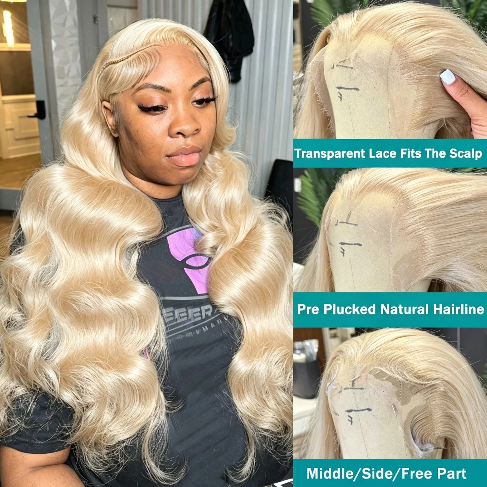 613 Vücut Dalgalı İnsan Saçı P - 613 Blonde Body Wave Lace Front Wig incelemesi ve fiyatı