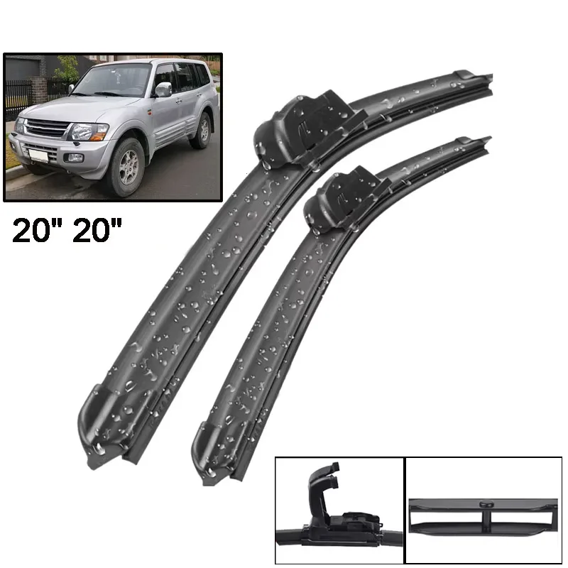 

Wiper Front Wiper Blades Set Kit For Mitsubishi Pajero Montero Shogun V60 00 - 06 Windshield Windscreen 20"20"