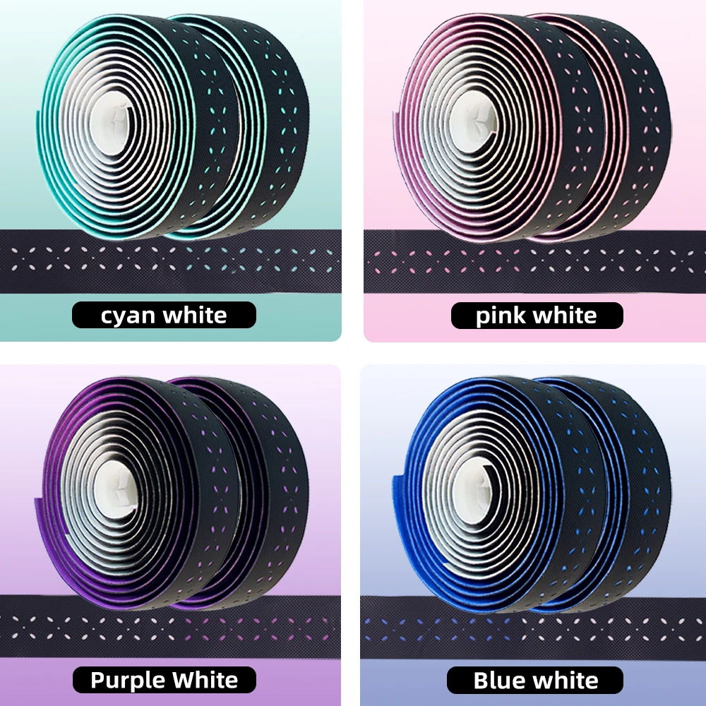 Wave Point Gradient Color Handlebar Tape Road Bike Bar Tapes EVA/PU Soft Anti-Vibration Wrap Durable Bartape Anti-slip
