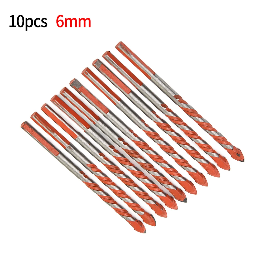 

Carbide Drill Bits 10PCS for Use on For Porcelain For Tile Concrete Brick Glass Marble Stone Hardwood Board and Light Concrete