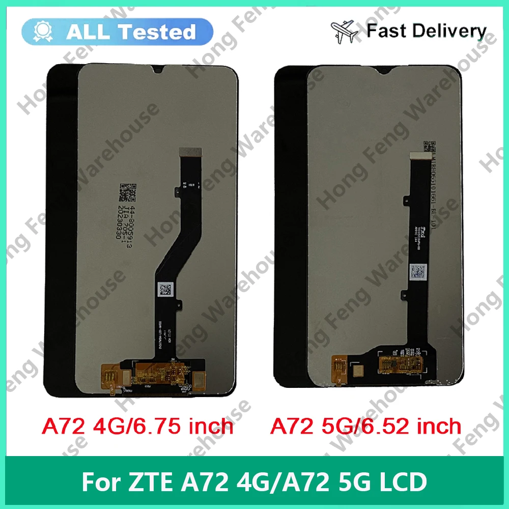 

New Tested LCD For ZTE Blade A72 4G LCD Display+Touch Screen Digitizer Assembly Display For ZTE A72 5G 7540N A72 LCD Repair Part