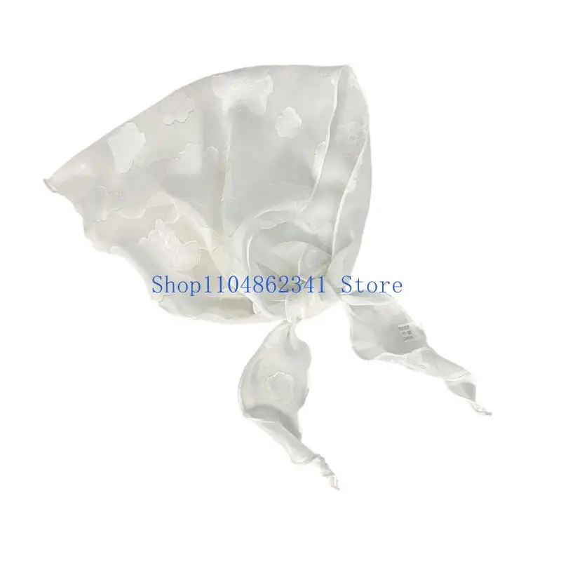 5ASD Sciarpa in pizzo triangolare morbido per donne Fashion estiva Essenziale tessuto traspirante e piega portatile Featura