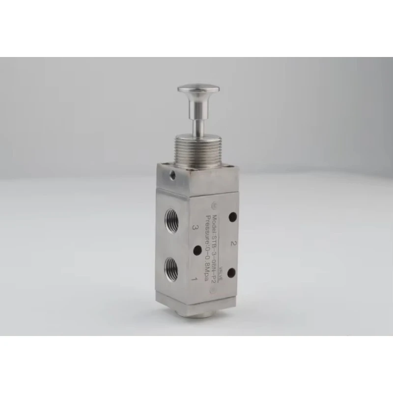 SUS316 STB سلسلة 3 منافذ NPT1/4 أجزاء هوائية صمام ميكانيكي من الفولاذ المقاوم للصدأ