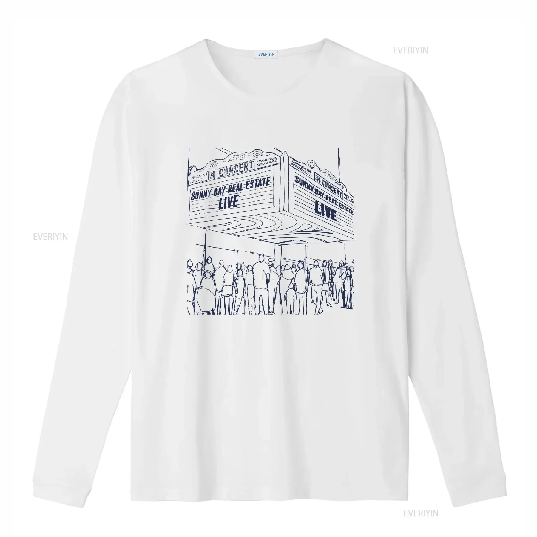Sunny Day Real Estate Band Live In Concert T Shirt Full Size S 5XL vintage Washed designer clothes Breathable Slightly vintage