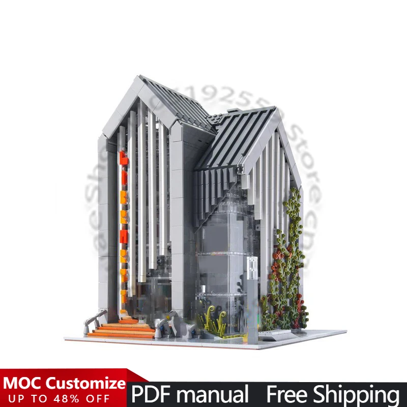 

2734 PCS House Street Modern Library MOC Customize Modular Building Block Creative Design Educational DIY Boy Assembly Toy Gift