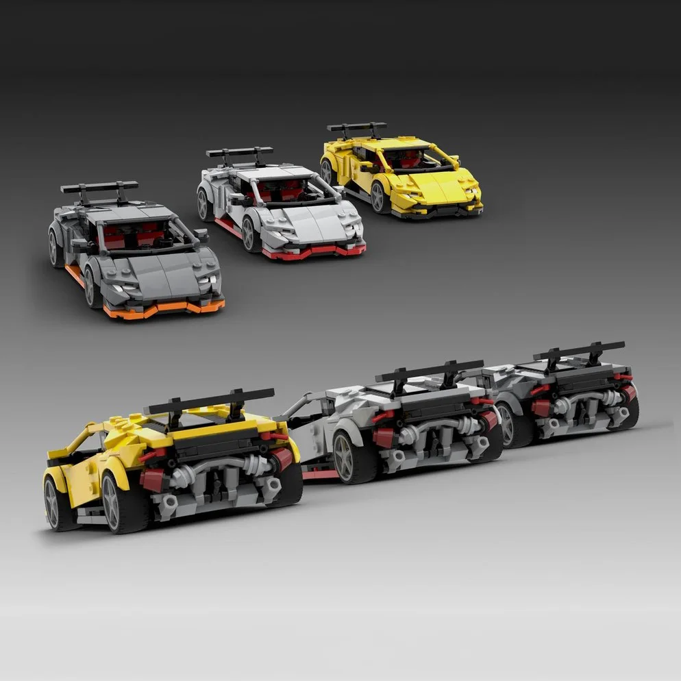 

Poladeer 381шт DIY Huracan Twin Turbo ​ Серия Champion, индивидуальный строительный блок, собранные развивающие игрушки, украшения, праздничный подарок