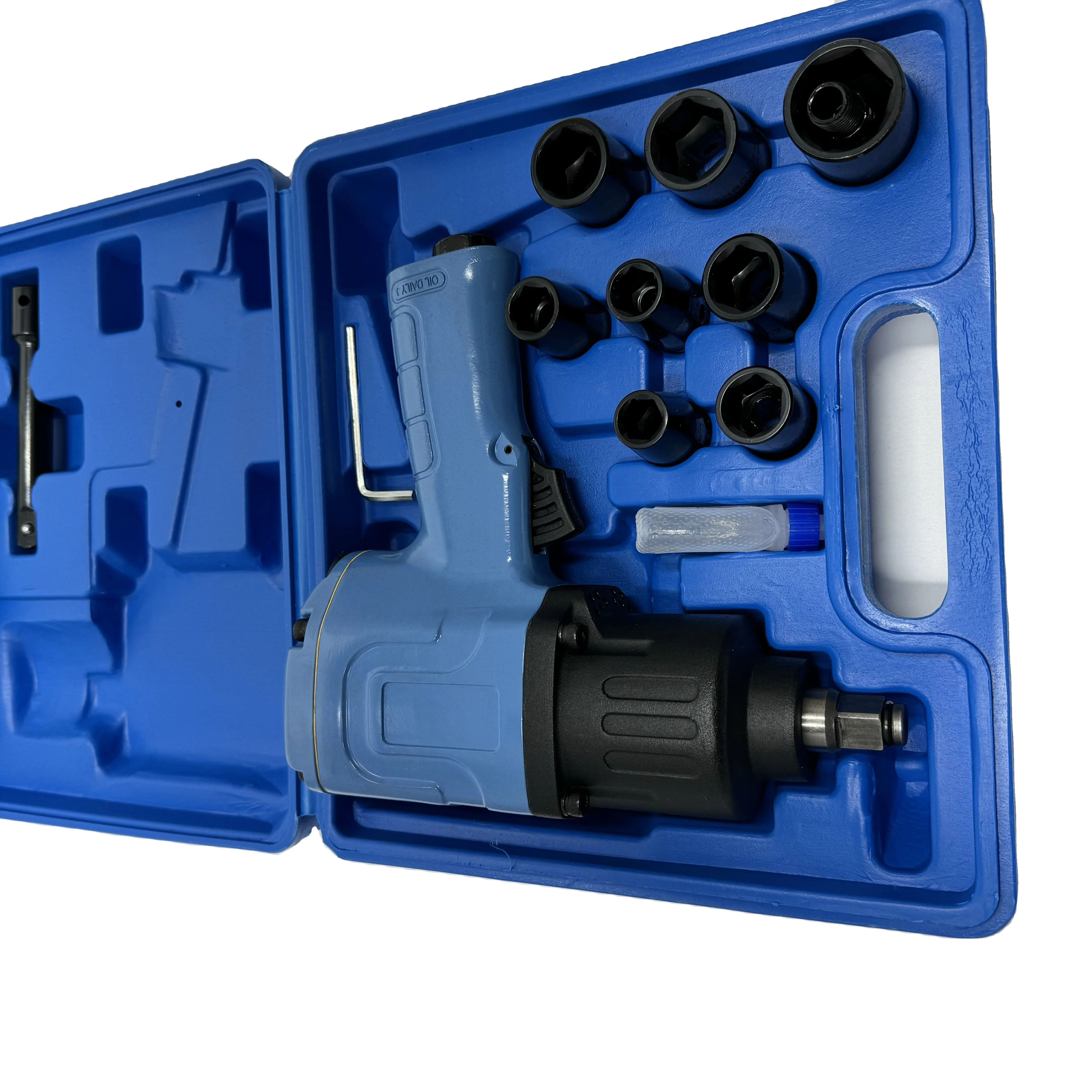 

Industrial 1/2 Inch Air Impact Wrench 8-Socket Kits 1250Nm Car Repair Pneumatic Tools Set