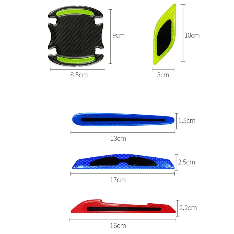 Car Reflective Stickers Door Edge Anti-collision Strips Reflective Car Safety Rearview Mirror Warning Stickers Body Scratch - view 6