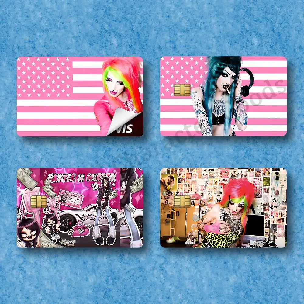 6arelyhuman Card Skin Stickers Decor For Credit Debit Card  Travel Transport ID Metro Cards 4Pcs Set