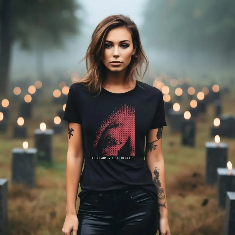 The Blair Witch Project T-shirt imprimé femmes et hommes motif de film haut printemps/été ample à manches courtes unisexe T-shirt