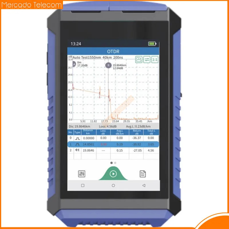 980TEK-D26 OTDR Reflectometer Optical Fiber Tester 1310nm 1550nm 26/24dB Test Range 100km OPM OLS VFL Touch Screen SC