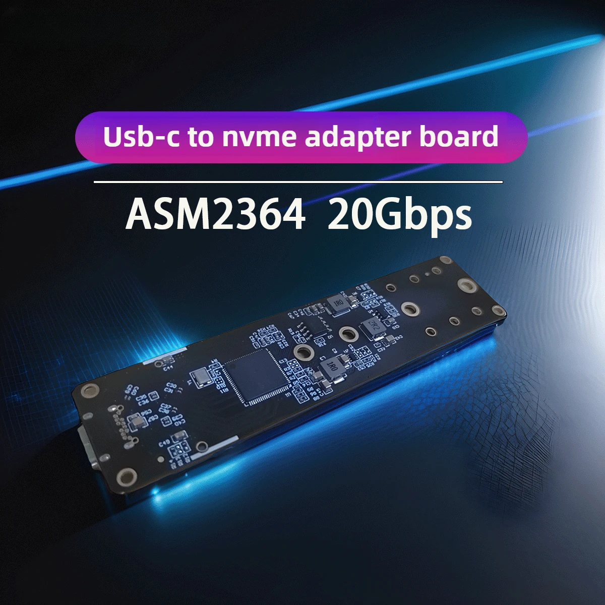 2025 新しい ASM2364 USB PCIe 高速 20Gbps 外付けハードディスクアダプタボード、オリジナル IC チップデモボード