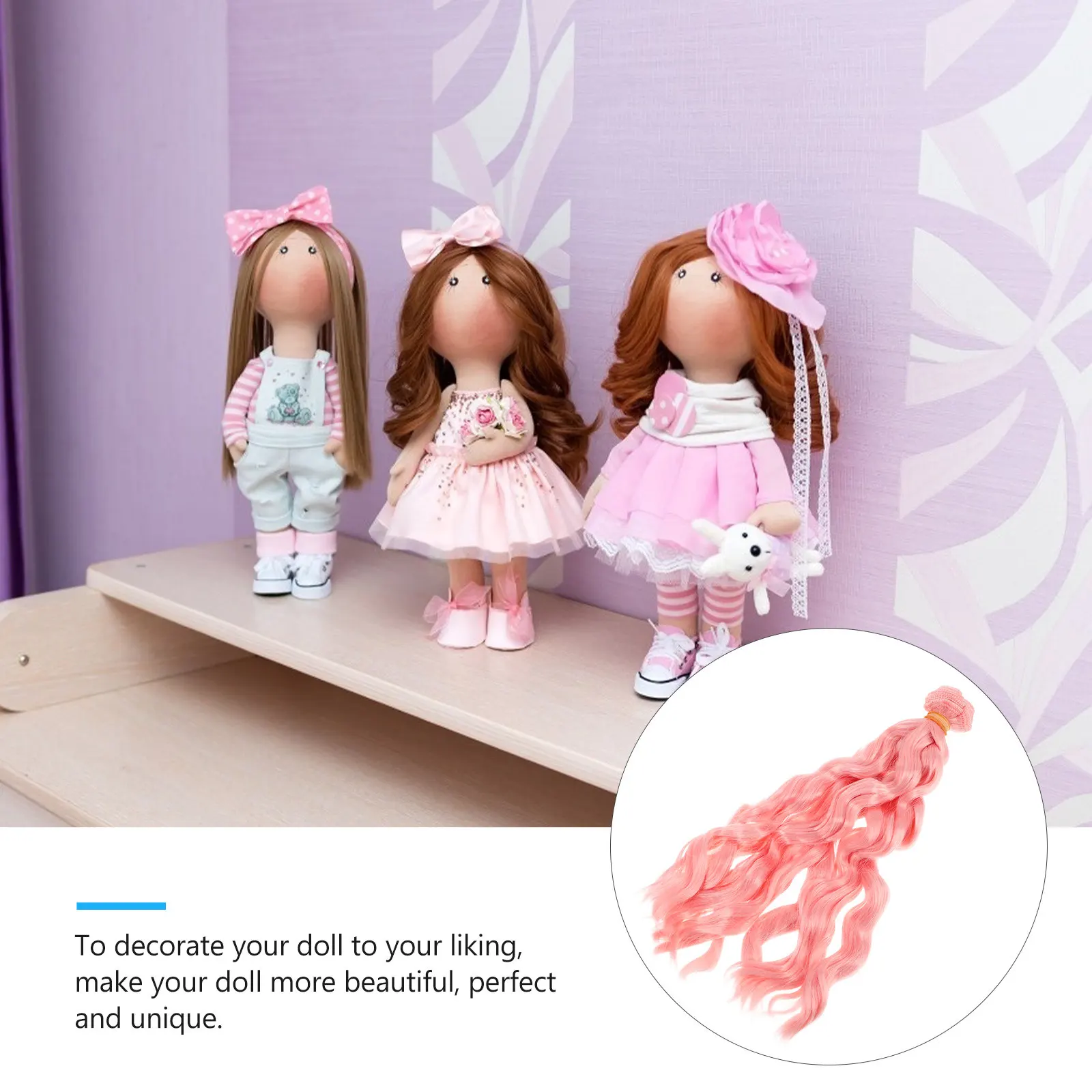 

Искусственные кудрявые волосы для BJD кукол - Мягкие синтетические пряди для самостоятельной укладки, придающие реалистичный вид, инструмент для легкой укладки и придания милого образа.