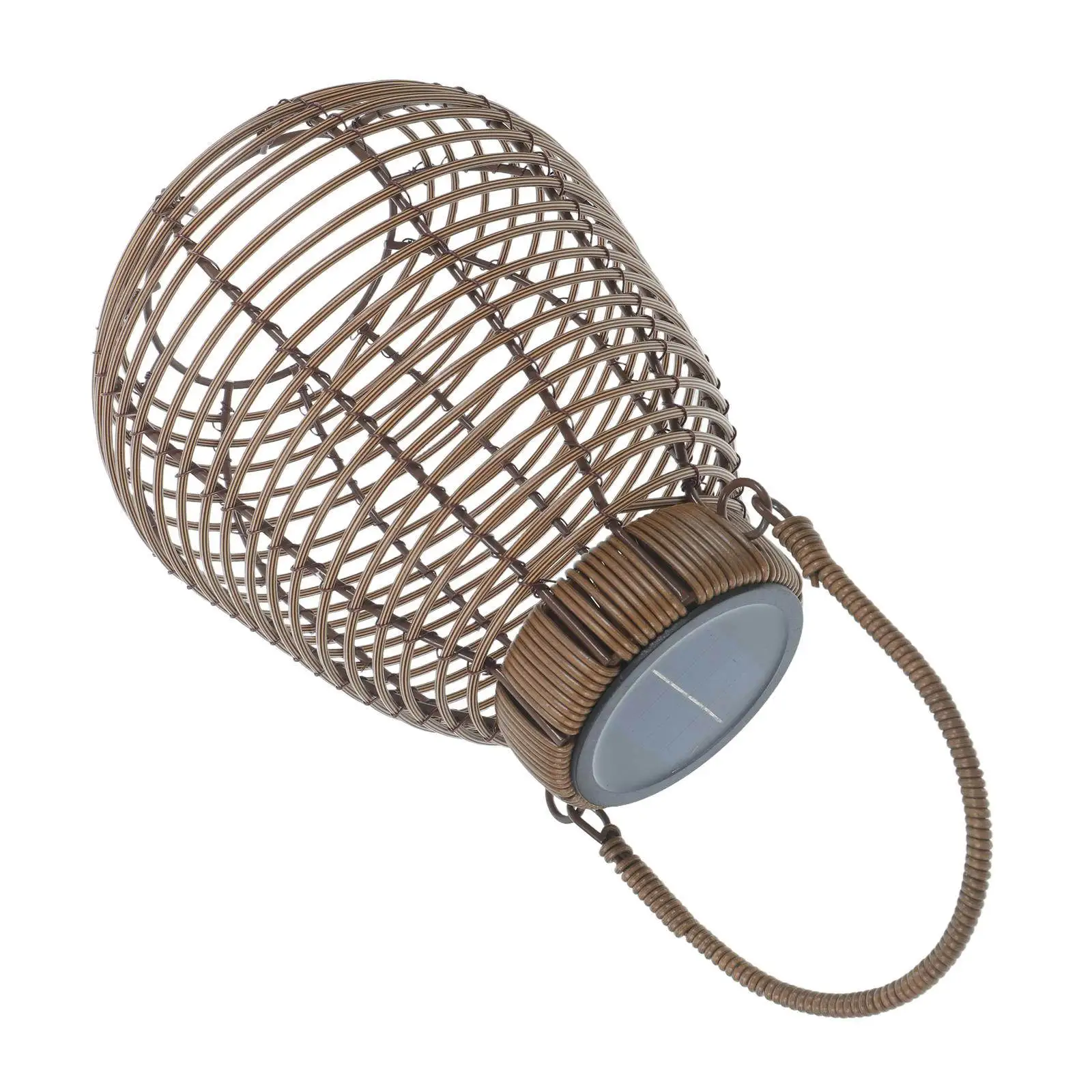 Lantern Solar Rattan Lamp Outdoor Garden Floor Lamps for Porch Rustic Table Coffee Camping Lights - view 4