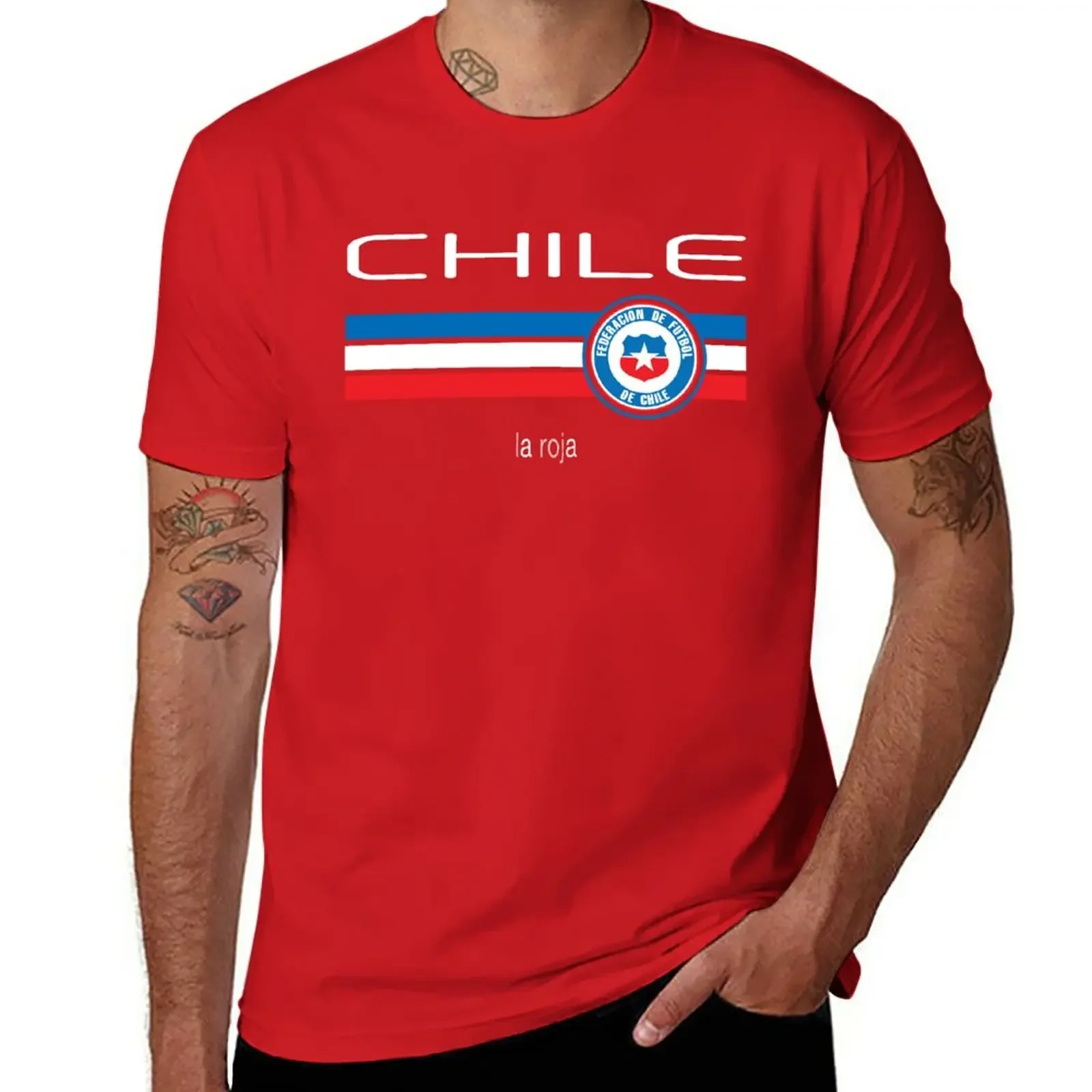 Football - Chile (Home Red) T-Shirt customizeds vintage t shirts for men graphic