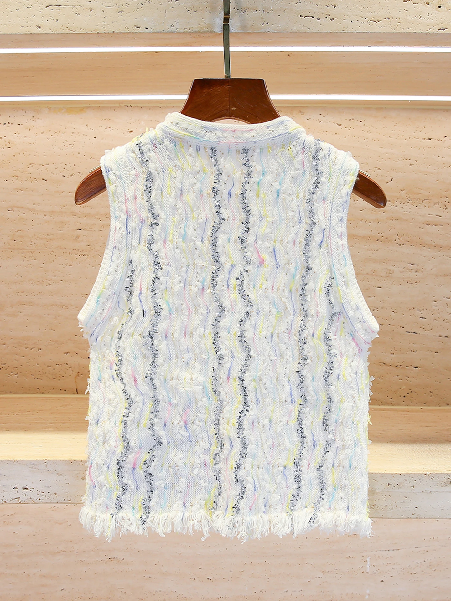 

Высококачественный вязаный кардиган с кисточками, жилет для женщин, осень 2022, повседневная одежда среднего размера, обычная посадка