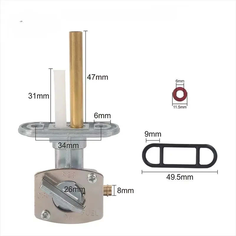 Brand new Gas Fuel Valve Petcock Switch For Kawasaki KLF300 Bayou B 2x4 Motorcycle Tank Switch Replacement Accessories 1988-2004