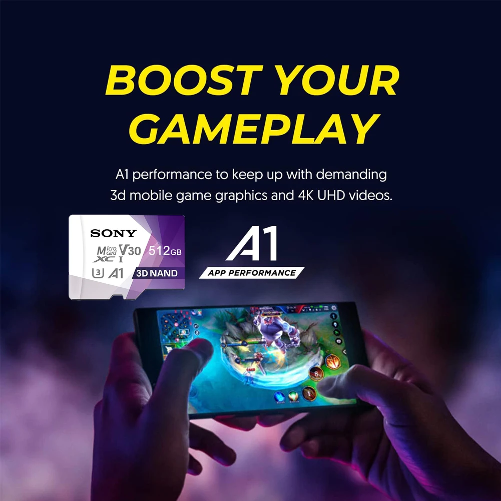 Sony NEW Micro TF SD Card 128GB Memory Card 2TB High Speed Mini SD Card for Phone Camera Car DV S LR Nintendo Switch