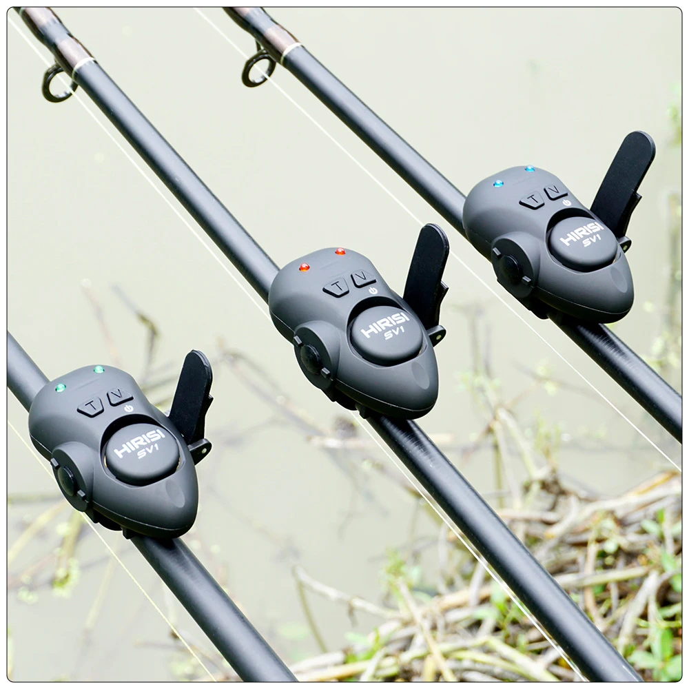 Hirisi Fishing Bait Alarm Set With Portable Case Luminous Fishing Bite Indicator SV1 Carp Fising Accessories view 3