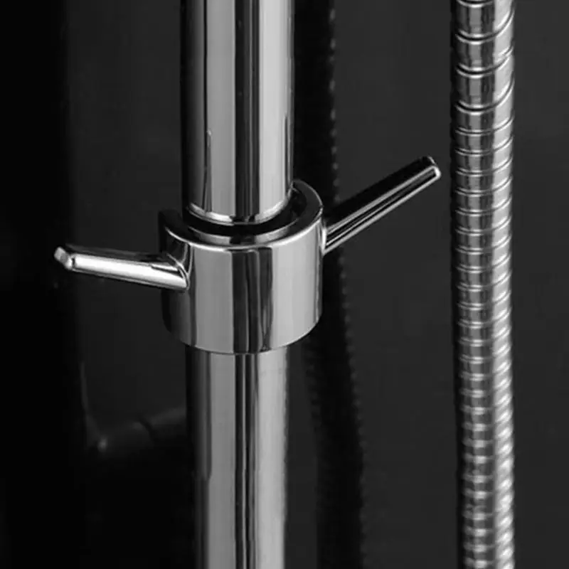 652F Functional Shower Rod Towel Hook Set Quick Installation Shower Bar Hook for Home