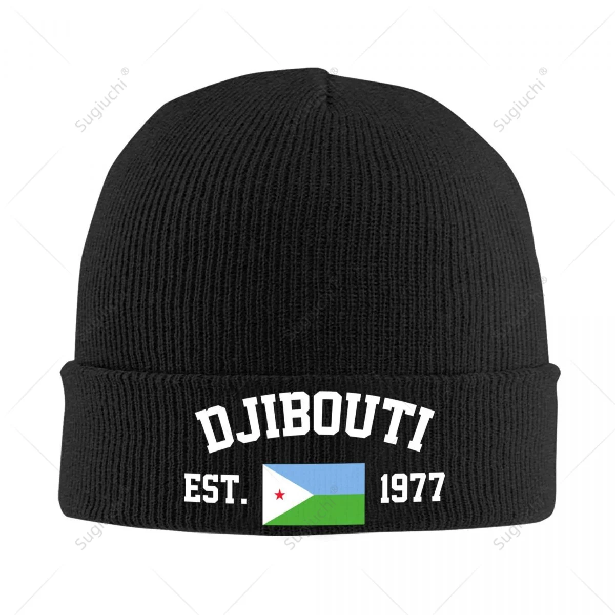 

Unisex Djibouti EST.1977 Knitted Hat For Men Women Boys Winter Autumn Beanie Cap Warm Bonnet