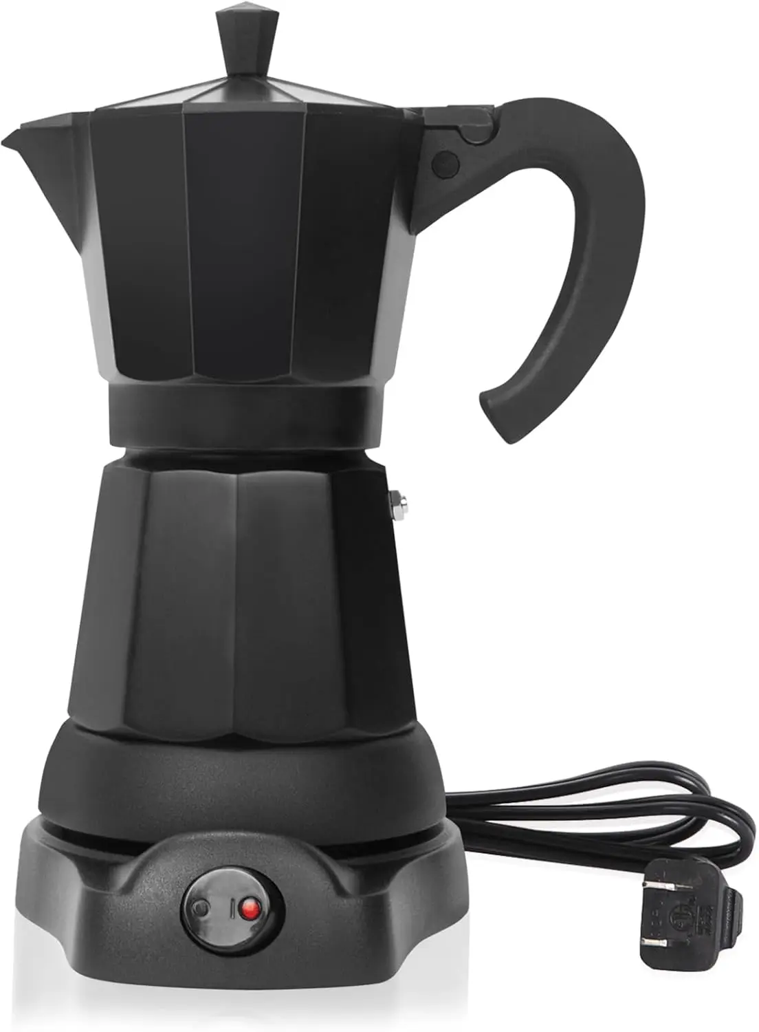 

Portable Electric Espresso Maker, 6-Cup Moka Pot with Overheat Protection, Ideal for Home and Travel