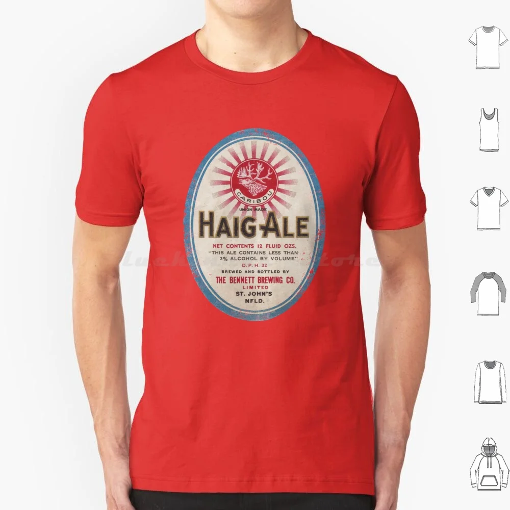 Newfoundland Beer Label ( Haig Ale ) T Shirt Cotton Men Women Diy Print Haig Ale Newfoundland Brewing Bennett Brewing Co