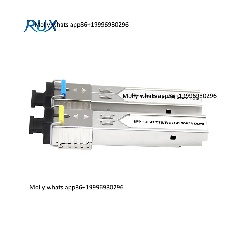 1.25G BIDI Wavelength 1310NM/1490NM/1550NM SC 20KM DDM SFP Transceiver Module