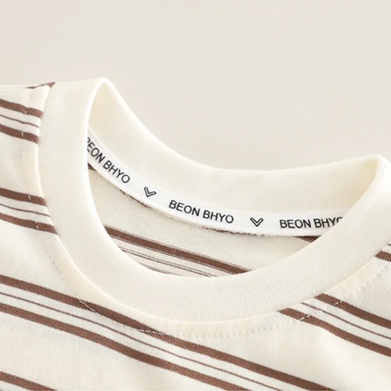 جديد الصيف طفل الفتيان الملابس دعوى الأطفال عادية تي شيرت مخطط السراويل 2 قطعة/مجموعة أزياء الاطفال الفتيات ملابس الرضع زي