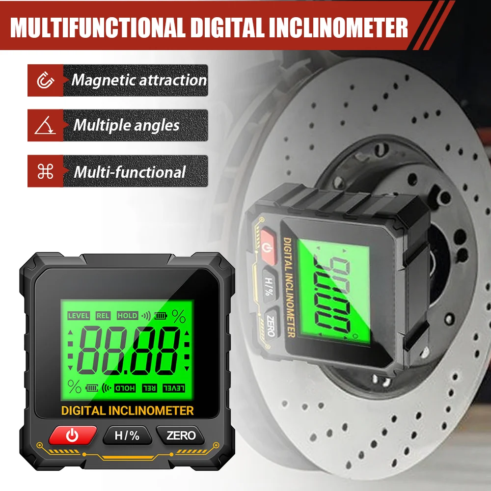 Digital Goniometer Electronic Level Box Electronic Angle Ruler Backlight Protractor Woodworking Inclinometer Tools
