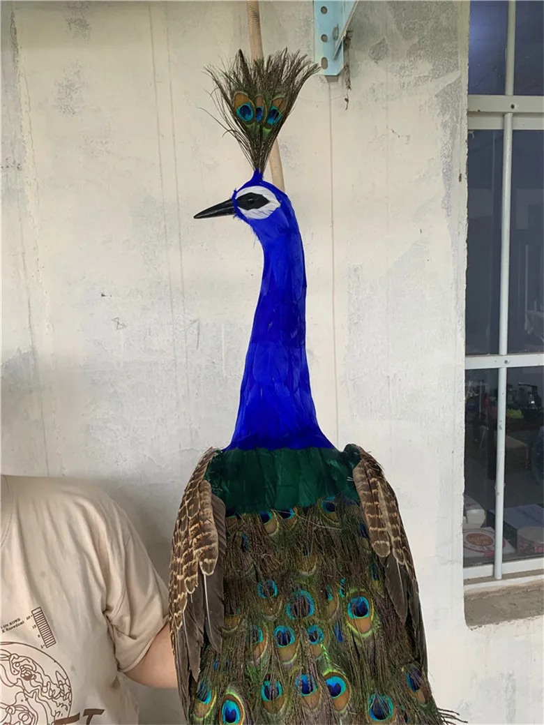 huge Colorful Peacock Model Simulation Long Tail Foam & Feather Beautiful 180cm Bird Gift for Home Decor & Collectibles